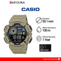 Jam Tangan Pria Casio General WS-1500H-5B Illuminator Digital Dial Brown Resin Band