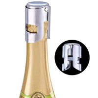 Stainless Steel Champagne Stopper Bottle Plug Wine Saver Vacuum Sealer Wine Bottle Stopper Reusable Bottle Cap Bar Accessories