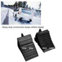 2Pcs Car Tyre Slip Stopper Control Wheel Alignment Tire Pad Rubber Wheel Chocks Blocks for Car Trailer Truck RV Camper Handles