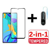 2 in 1 Tempered Glass For Huawei P30 P30 lite P20 pro glass Psmart 2019 Screen Protector lens Film Glass For Huawei P20 P30 lite