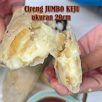 Cireng Jumbo ukuran XL 20cm 1 telapak orang dewasa lebih cireng ayam suir jando usus pedas keju lele
