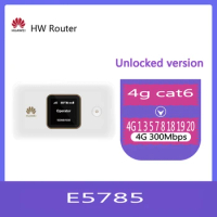Unlocked Huawei E5785 E5785-320 300Mbps 4G LTE Cat6 mobile WiFi router Mobile with 3000mAh battery +2PCS ANTENNA