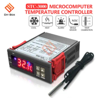 STC-1000 3000 3008 Dual LED Digital Thermostat Temperature Controller DC 12V 24V AC 110V 220V Heating Cooling Regulator