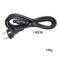 1pc EU Plug Power Charging Cables 3 Prong For Ninebot MAX G30 G30D Electric Scooters Black 140cm Electric Scooters Accessories