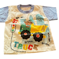 Naylastuff.id - setelan bayi cowok 0-6 bulan Tralala oblong