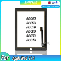 9.7" Touch Screen For iPad 4 4th Gen A1458 A1460 A1459 Outer Touch Screen Front Glass Panel Replacement Digitizer Key Button