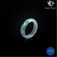 จัดส่งฟรี กทม RJ-55SP แหวนหยกแท้ (เบอร์55-57) Jadeite Type A (รับประกันหยกพม่าแท้ตลอดชีพ) เซอร์ผ่านแ