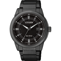 CITIZEN 星辰GENTS 都會簡單風格光動能腕錶-黑42mm(BM7145-51E)