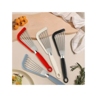Silicone handle frying fish spatula Heat resistant non-stick pan spatula frying steak fan-shaped butterfly spatula frying pan