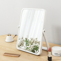 小鏡子桌面化妝鏡可立專用大號梳妝圓形小型家用臺式高清折疊立式