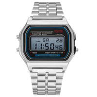 Ultra-Thin F91w Sports Childrens Electronic Metal Watch   Multifunctional Luminous Alarm Clock Steel