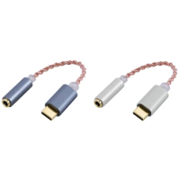 HIFI DAC Earphone Amplifier USB Type C To 3.5Mm Headphone Audio Adapter 32Bit 384Khz Digital Decoder AUX Converter