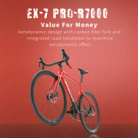 SAVA EX7-PRO Bicycle Road Bike Complete Bicycle 700c Adult Bike with 105 22 Speeds Group Sets Aluminum Frame + Carbon Fork