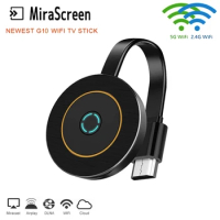 10pcs MiraScreen G10 2.4G&amp;5.8G WiFi Receiver anycast Miracast ios Android TV Dongle HDMI-compatible DLNA Airplay 5G TV Stick