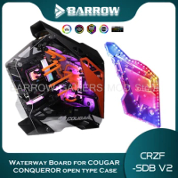 Barrow Distro Plate For Cougar Conquer Case, Waterway Board Deflector PC Liquid Cooling System Custom 5V AURA 3pin CRZF-SDB V2