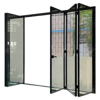 Hot Sale Aluminum Doors Aluminium Bifold Patio Folding Glass Doors Out Swing Energy Efficient Bifold Door