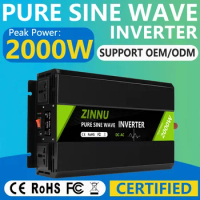 High Frequency Power 2000W Pure Sine Wave Inverter DC 12V 24V 48V TO AC 100V 110V 120V 220V 230V 240V Car Voltage Converter