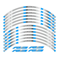New high quality 12 Pcs Fit Motorcycle Wheel Sticker stripe Reflective Rim For YAMAHA YZF R3