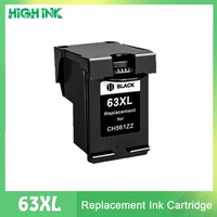 Black 63XL Re-Manufactured Cartridge Replacement for HP 63 XL Ink Cartridge for Deskjet 1110 1111 1112 2130 2131 2132 Printer