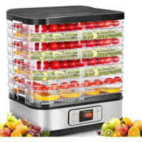Homdox Food Dehydrator Machine, 8 BPA-Free Trays Fruit Dehydrator 72H Timer and Temperature Control 95-158℉, 400W Dehydrator