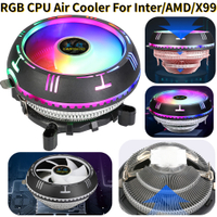 Lanshuo RGB CPU Air Cooler พร้อมหม้อน้ำพัดลมเงียบ LOW PROFILE CPU Cooler สำหรับ AMD In LGA1150 1155x79 X99 Cooler processador