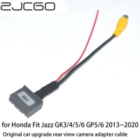 Car Rear View Backup Reverse Parking Camera Adapter RCA Cable for Honda Fit Jazz GK3/4/5/6 GP5/6 2013~2020