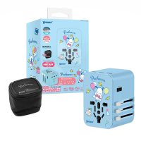 XPOWER X SANRIO TA45B JY-313-PC1 45W 3個TYPE-C/2個USB 6輸出旅行轉接器 波恰克 青色 (V018) 