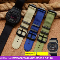 16mm Nylon canvas watch belt for dw5600 / 5610 gwm5610 ga110 men's watch belt gift tools
