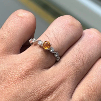 MANDARIN GARNET 0.6CT - BODY SILVER 925 - SIZE  15