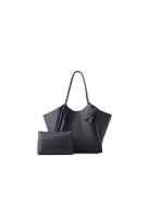 FION Basket Jacquard with Leather Tote Bag
