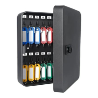 Black Key Cabinet With Combination Lock Wall-Mounted Key Storage Box With Resettable Combination Black Digital Security Box