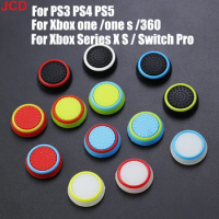 JCD 2pcs For PS3 PS4 PS5 Xbox one/360/Series S X Switch Pro Game Controllers Thumb Silicone Stick Grip Cap Cover Accessory