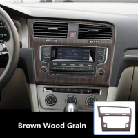 Wood Grain for Volkswagen Golf 7 7.5 2014 2015 2016 2017 2018 2019 Center Outlet Small Screen Navigation Cover Moulding Trim
