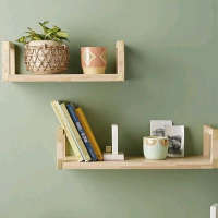 Rak Dinding Ambalan 1 Set Isi 2 - Desain Minimalis untuk Ruang Tamu dan Kamar Tidur