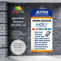 Spanduk, Banner Mini ATM Bersama Kecil 60x160