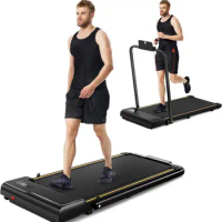 Mini Walking Pad with Wider Running Belt, 2 in 1 Foldable Treadmills for Home Office, Small Under Desk Treadmill for Walkin