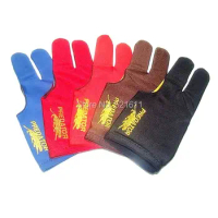 6pcs/lot high Elasticity 3 finger billiard gloves/Pool Table Snooker billiard table Gloves