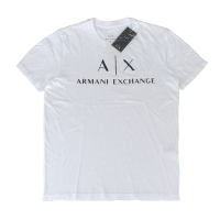 A│X Armani Exchange經典字母LOGO造型短袖T恤(白)