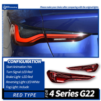 ใช้บังคับ 20-24 รุ่น BMW G22 G82M4 GTS 425i 430i ชุดไฟท้ายดัดแปลงเป็นไฟเลเซอร์ -AutoMaxion