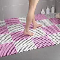 Anti Slip Non-slip Bath Mat Waterproof Rug Bathroom Carpet Suction Feet Massage Cushion Pad Toilet Splicing Floor Shower Mat