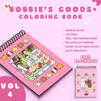 Bobbie's Goods Vol.4 Coloring Book Buku Mewarnai Anak Remaja Dewasa Aesthetic Kertas Tebal