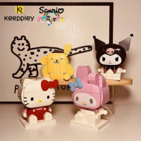 Sanrio building blocks mymelody HelloKitty Kuromi model Christmas gift Pachacco assembled puzzle figure animation peripherals