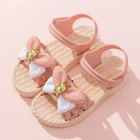 Children's Sandals Girls Shoes Summer Kids Baby Fashion Sandals with Bow Jelly Shoes Children's Beach Shoes
