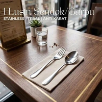 1 LUSIN SENDOK / GARPU CAFE Stainless | Sendok / Garpu Makan GARPU BUAH