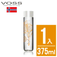 【VOSS 芙絲】即期品:柑橘檸檬草風味氣泡水375ml玻璃瓶(最佳賞味期限至2022/03/05)