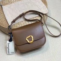 Songmont New Woman bag Tofu Bag Medium RESET Series Cowhide Retro Crossbody Small Square Bag