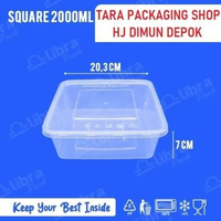 THINWALL SQUARE 2000 ML ISI 25 PCS