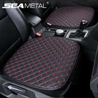 SEAMETAL PU Leather Car Seat Cover Universal Seat Cushion Auto Chair Protective Cover Auto Protector Pad with Storage Pocket