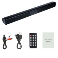 Wireless Soundbar TV Sound Speaker Insert Card Bluetooth TV Sound Bar Portable Long Strip BS-28B TV Speaker PC/Theater/TV