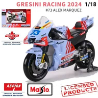 Maisto MotoGP Yamaha Honda Suzuki KTM Ducati Moto GP Miniatur Diecast Leo Gresini 2024 #73